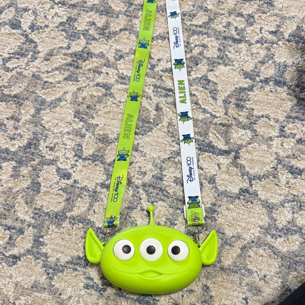 Toy Story alien silicone bag with attached lanyard